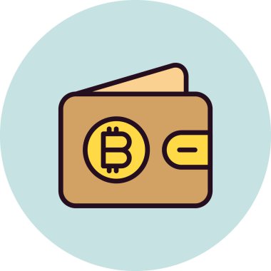 Bitcoin simgesi vektör illüstrasyonu