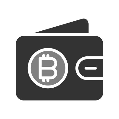 Bitcoin simgesi vektör illüstrasyonu