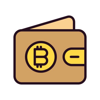 Bitcoin simgesi vektör illüstrasyonu