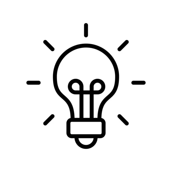 Idé Vektor Ikon Illustration Glödlampa Tecken — Stock vektor