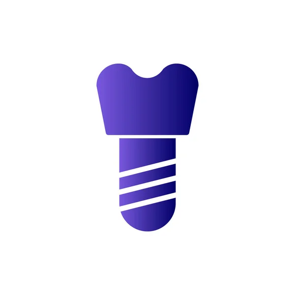Ícone Implante Dentário Ilustração Vetorial —  Vetores de Stock