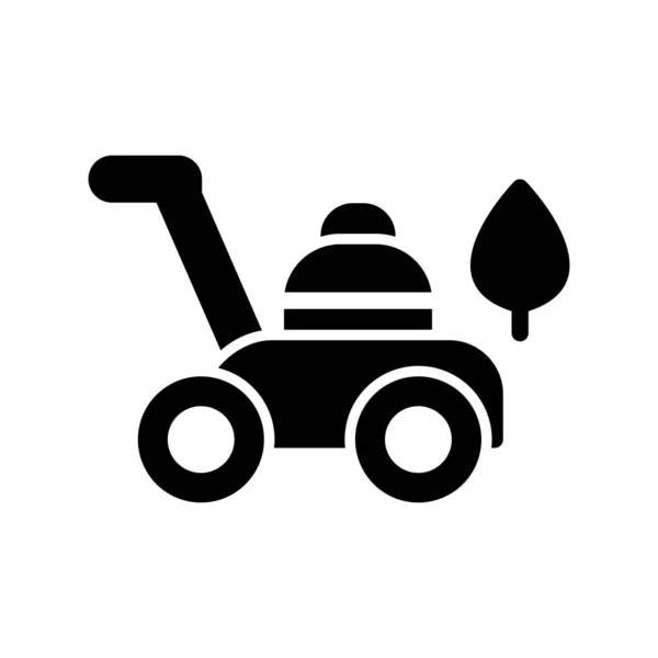 Simple Vector Icon Lawn Mower — Vetor de Stock