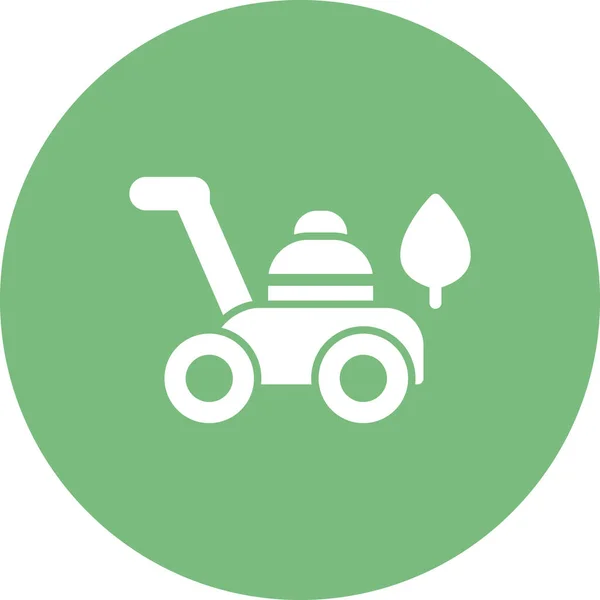 Simple Vector Icon Lawn Mower — стоковый вектор