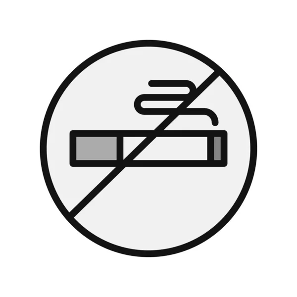 Rauchen Verboten Webikone — Stockvektor