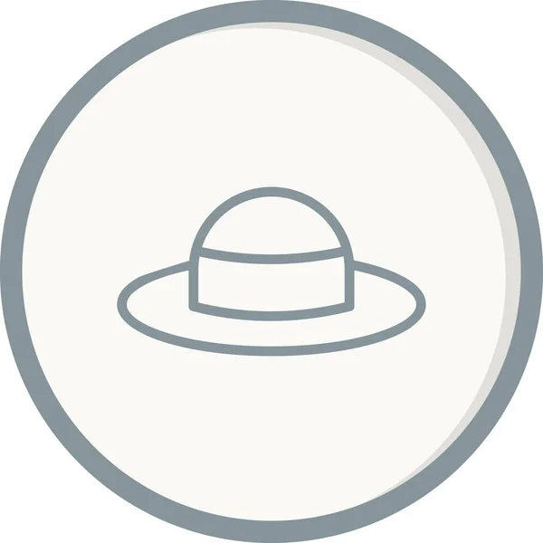 Chapeau Icône Web Illustration Simple — Image vectorielle