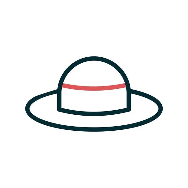 Icône Chapeau Illustration Contour Symbole Vectoriel Sombrero Pour Web — Image vectorielle