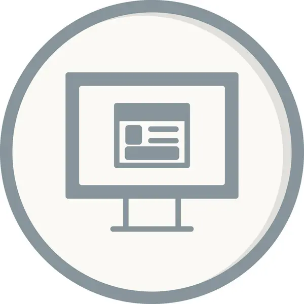 Ιστοσελίδα Στην Οθόνη Του Υπολογιστή Απλή Διανυσματική Απεικόνιση — Διανυσματικό Αρχείο