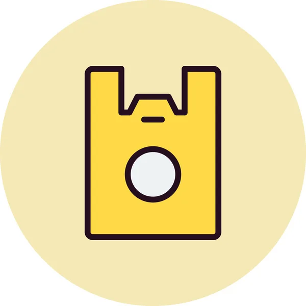 Icono Bolsa Plástico Ilustración Vectorial — Vector de stock