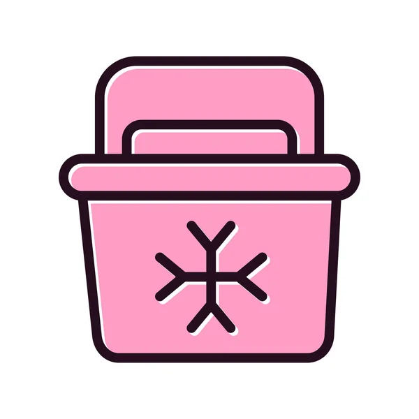 Portable Fridge Icon Vector Illustration — Wektor stockowy