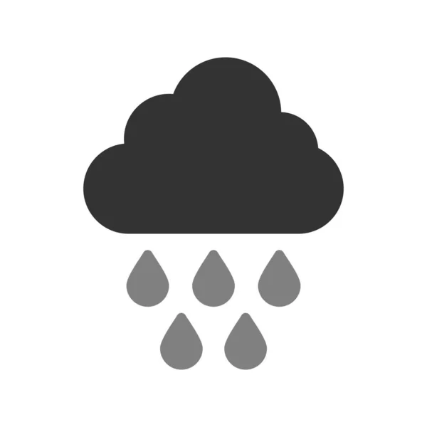 Regenwetter Web Ikone Einfaches Design — Stockvektor