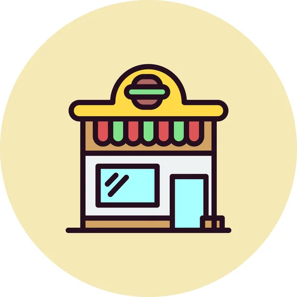 Icono Del Restaurante Ilustración Vectorial — Vector de stock