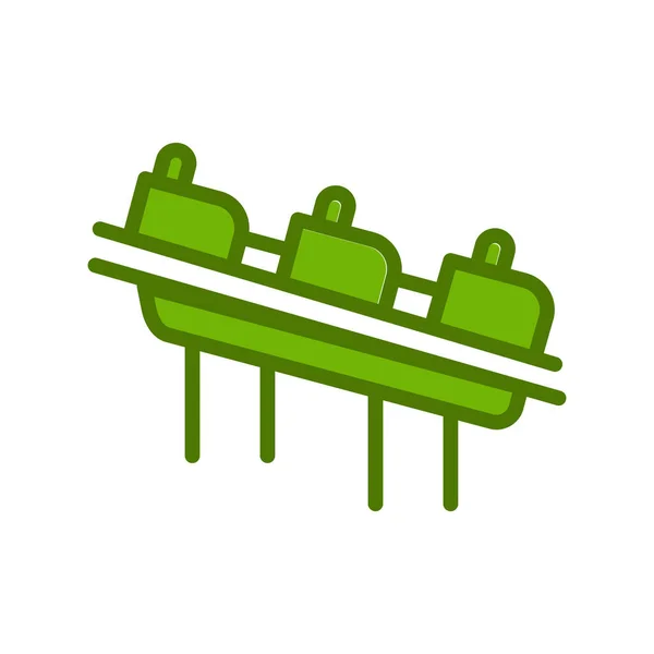 Roller Coaster Icon Vector Illustration — 스톡 벡터