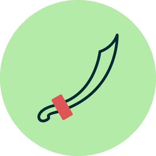 Vector Illustration Sword Icon — Stok Vektör