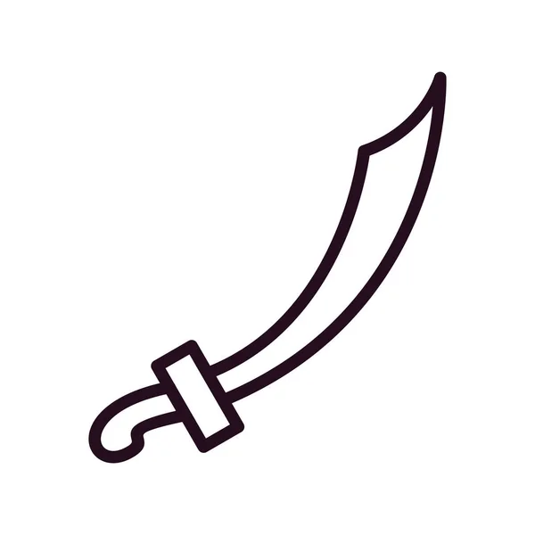 Vector Illustration Sword Icon — Vettoriale Stock