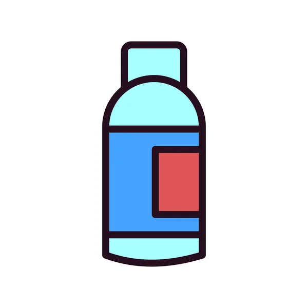 Warning Acid Sign Line Vector Icon — стоковый вектор