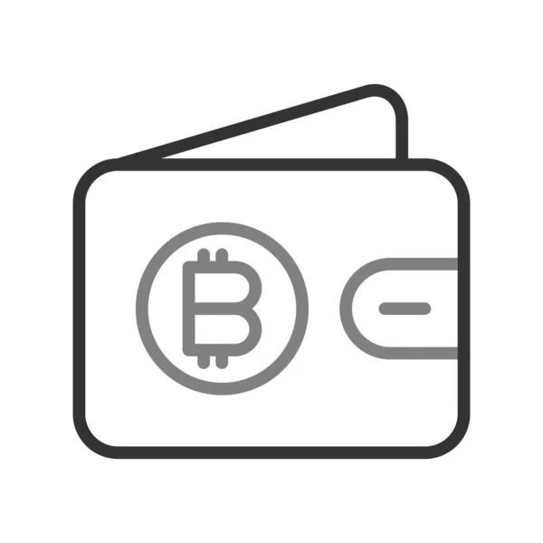 Icono Bitcoin Vector Ilustración — Vector de stock