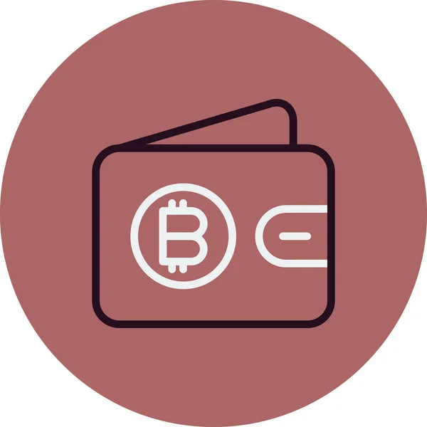 Bitcoin Pictogram Vector Illustratie — Stockvector