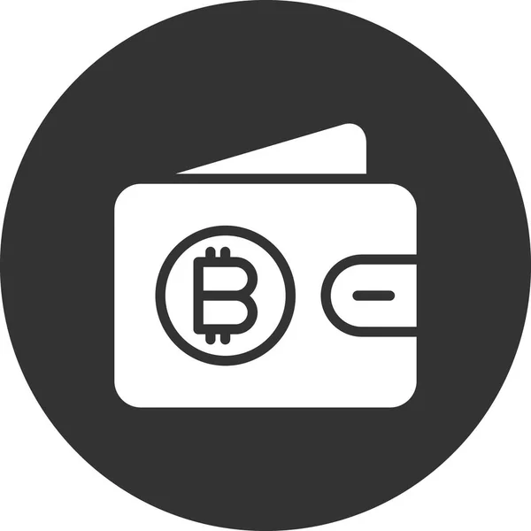 Icono Bitcoin Vector Ilustración — Vector de stock