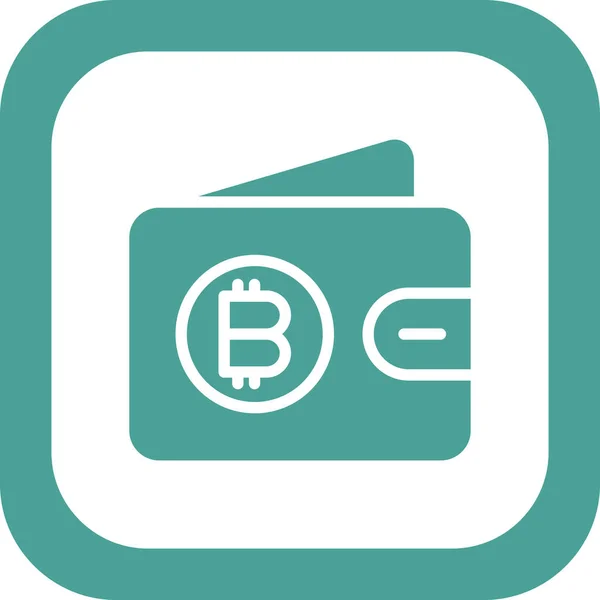 Bitcoin Pictogram Vector Illustratie — Stockvector