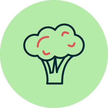 Brokoli. Web simgesi basit illüstrasyon