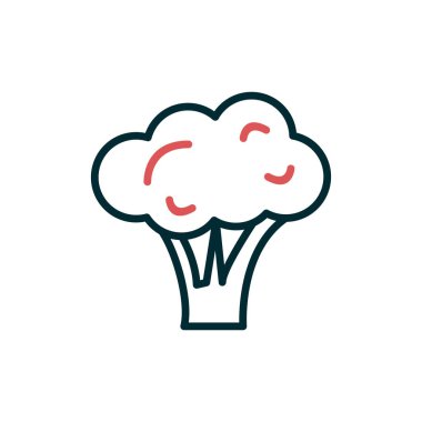 Brokoli. Web simgesi basit illüstrasyon