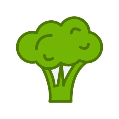 Brokoli. Web simgesi basit illüstrasyon