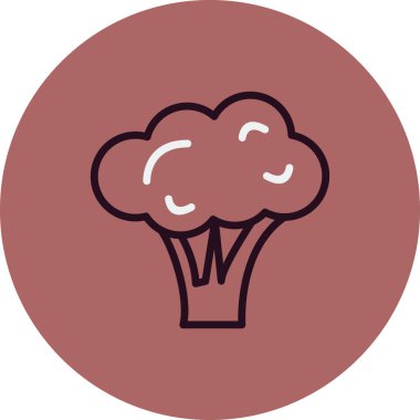 Brokoli. Web simgesi basit illüstrasyon