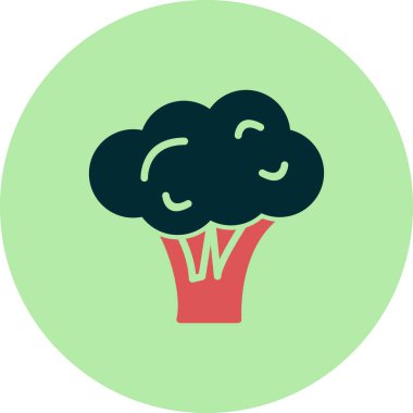 Brokoli. Web simgesi basit illüstrasyon