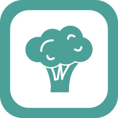 Brokoli. Web simgesi basit illüstrasyon