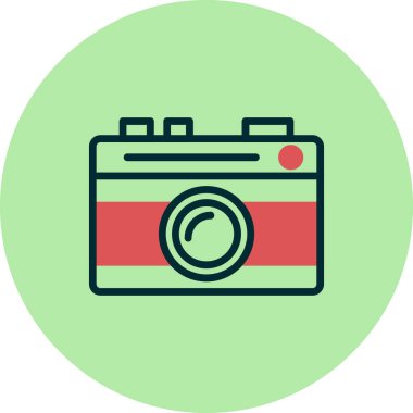 Kamera. Web simgesi basit illüstrasyon