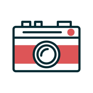 Kamera. Web simgesi basit illüstrasyon