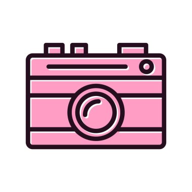 Kamera. Web simgesi basit illüstrasyon