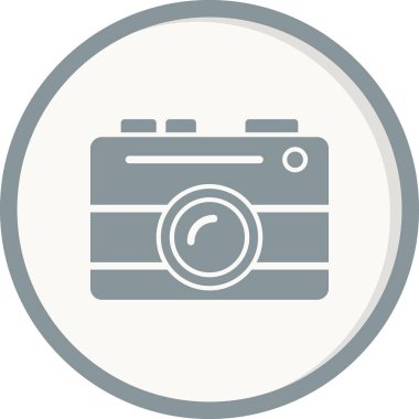 Kamera. Web simgesi basit illüstrasyon