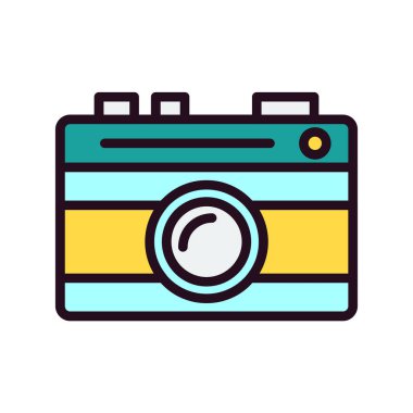 Kamera. Web simgesi basit illüstrasyon