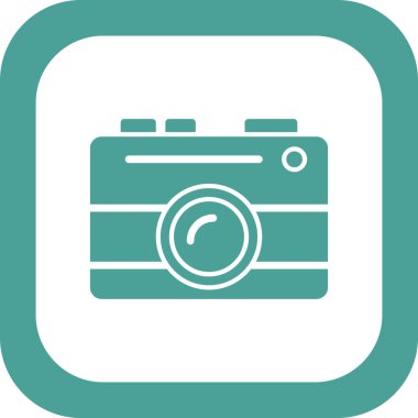 Kamera. Web simgesi basit illüstrasyon