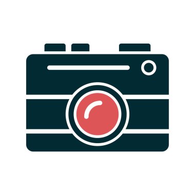 Kamera. Web simgesi basit illüstrasyon