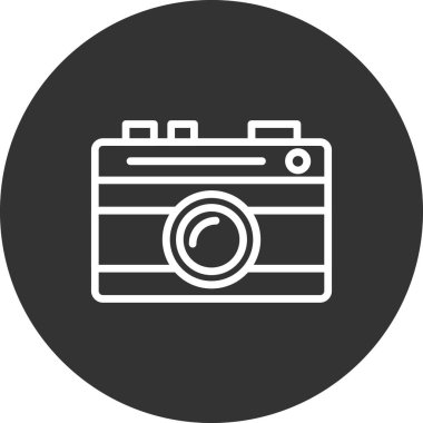 Kamera. Web simgesi basit illüstrasyon