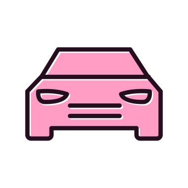 - Araba. Web simgesi basit illüstrasyon