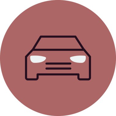 - Araba. Web simgesi basit illüstrasyon