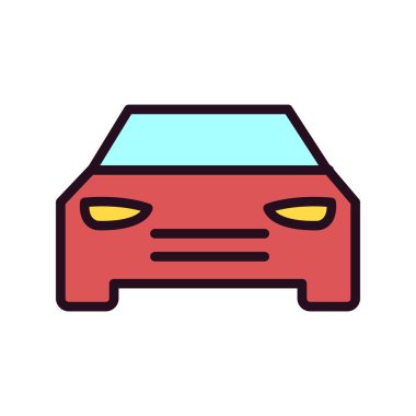 - Araba. Web simgesi basit illüstrasyon