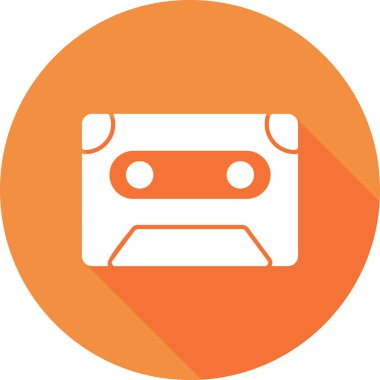 ses kasedi simgesi, karışık kasetin vektör illüstrasyonu 