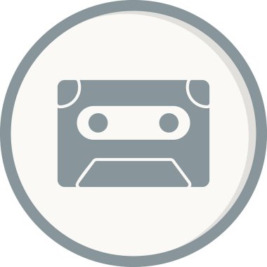 ses kasedi simgesi, karışık kasetin vektör illüstrasyonu 