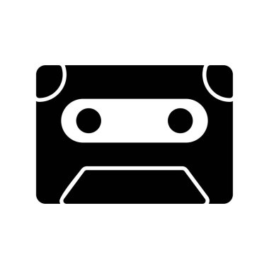 ses kasedi simgesi, karışık kasetin vektör illüstrasyonu 