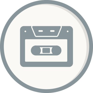 ses kasedi simgesi, karışık kasetin vektör illüstrasyonu 