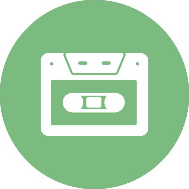 ses kasedi simgesi, karışık kasetin vektör illüstrasyonu 