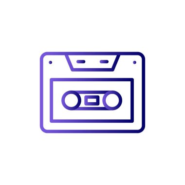 ses kasedi simgesi, karışık kasetin vektör illüstrasyonu 