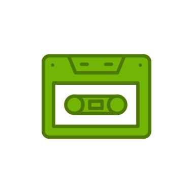 ses kasedi simgesi, karışık kasetin vektör illüstrasyonu 