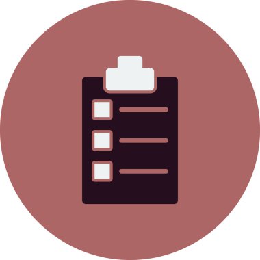 Kontrol listesi simgesi, vektör illüstrasyonu  