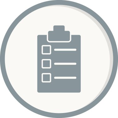 Kontrol listesi simgesi, vektör illüstrasyonu  