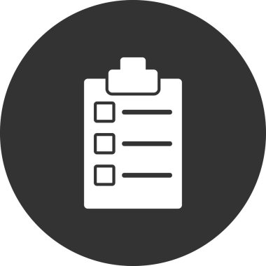 Kontrol listesi simgesi, vektör illüstrasyonu  